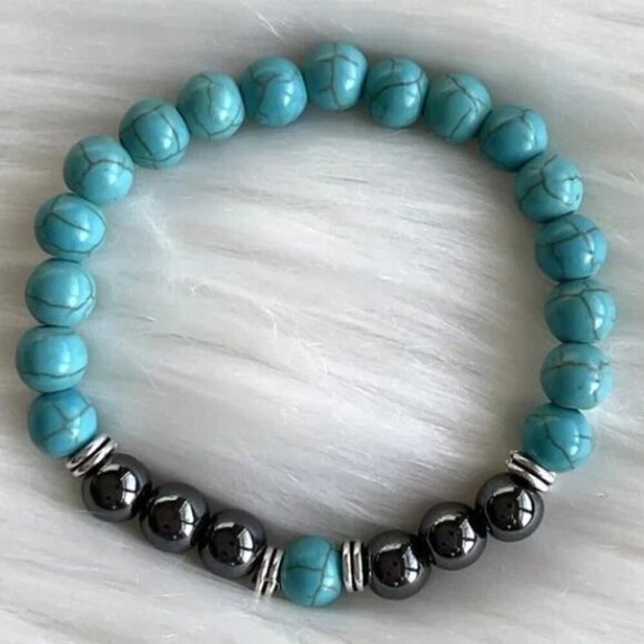 TIGER EYE TURQUOISE BRACELET - Picture 3 of 6